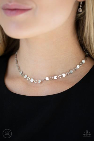 Paparazzi Inner SPOTLIGHT - Silver Choker Necklace