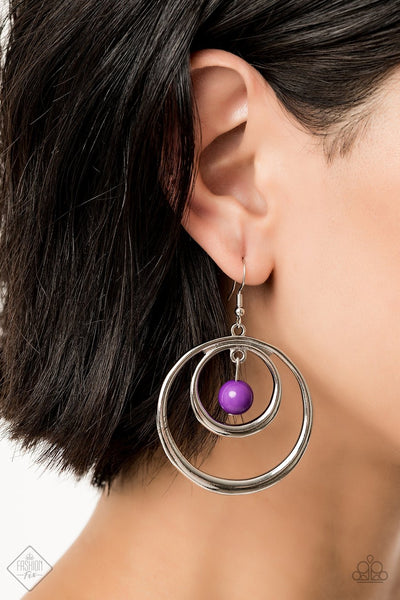 Paparazzi Diva Pop - Purple Earrings