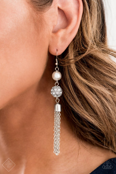 Paparazzi Going “DIOR to DIOR” - White Earrings