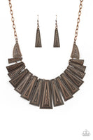Paparazzi Metro Mane - Copper Necklace