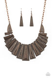 Paparazzi Metro Mane - Copper Necklace