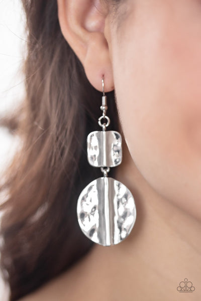 Paparazzi Lure Allure - Silver Earrings