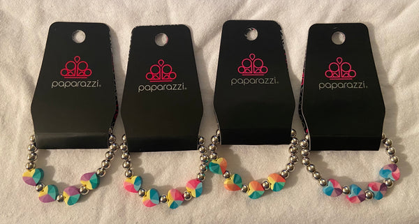 Paparazzi Starlet Shimmer Multi-colored heart bracelets