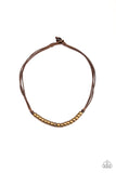 Paparazzi On The TREASURE Hunt - Brown Men's Necklace
