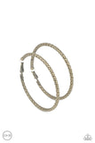 Paparazzi Subtly Sassy - Brass Clip-On Hoop Earrings