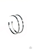 Paparazzi Geo Edge - Black Hoop Earrings
