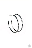 Paparazzi Geo Edge - Black Hoop Earrings