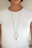Paparazzi Center Of Attention - Black Lanyard Necklace