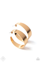 Paparazzi Curve Crushin - Gold Hoop Earrings