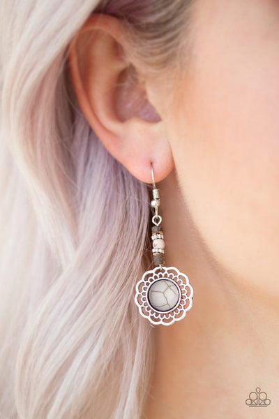 Paparazzi Desert Bliss - Silver Earrings