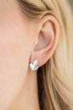 Paparazzi Fire Drill - Silver Post Earrings