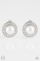 Paparazzi Definitely Dapper - White Clip On Earrings