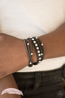 Paparazzi Catwalk It Off - Black Wrap Bracelet