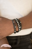 Paparazzi Catwalk It Off - Black Wrap Bracelet