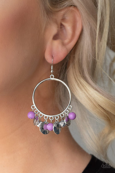 Paparazzi Chroma Chimes - Purple Earrings