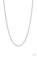 Paparazzi Double Dribble - Silver Men's Necklace