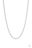 Paparazzi Double Dribble - Silver Men's Necklace