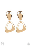 Paparazzi Going for BROKER - Gold Clip-On Earrings