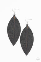 Paparazzi Naturally Beautiful - Black Earrings