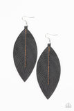 Paparazzi Naturally Beautiful - Black Earrings