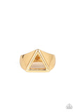 Paparazzi Trident - Gold Men's Ring