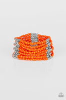 Paparazzi Outback Odyssey - Orange Bracelet
