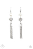 Paparazzi Going “DIOR to DIOR” - White Earrings