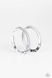 Paparazzi Miami Minimalist - White Hoop Earrings