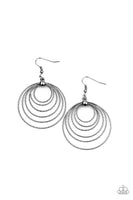 Paparazzi Elliptical Elegance - Black Earrings