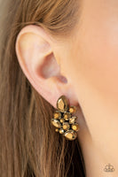 Paparazzi Galaxy Glimmer - Brass Earrings