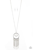 Paparazzi Out Of Bounds Shimmer - White Necklace