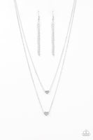 Paparazzi Little Valentine - Silver Necklace