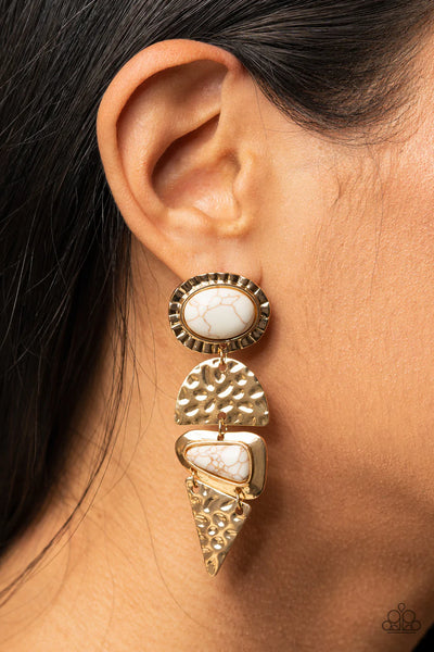 Paparazzi Earthy Extravagance - Gold Post Earrings