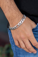 Paparazzi Home Team - Silver Men's Bracelet