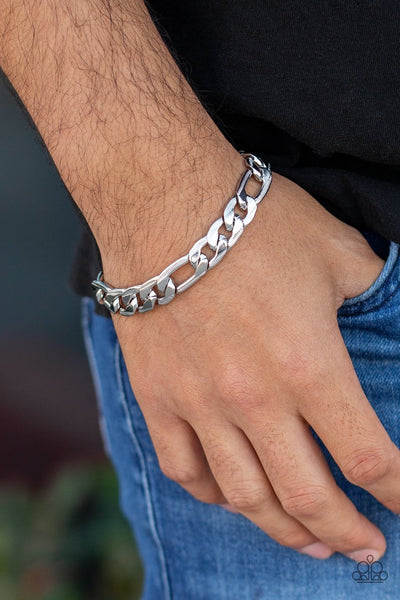 Paparazzi Home Team - Silver Men's Bracelet