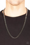 Paparazzi Standing Room Only - Black Men’s Necklace