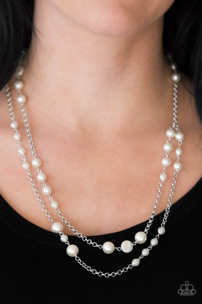 Paparazzi Pearl Promenade- White Necklace