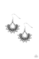 Paparazzi Gypsy Glitz - White Earrings