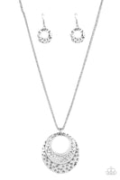 Paparazzi Texture Trio - Silver Necklace