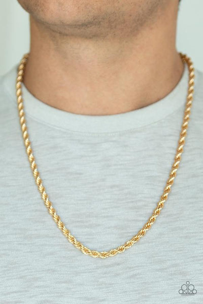 Paparazzi Double Dribble - Gold Necklace