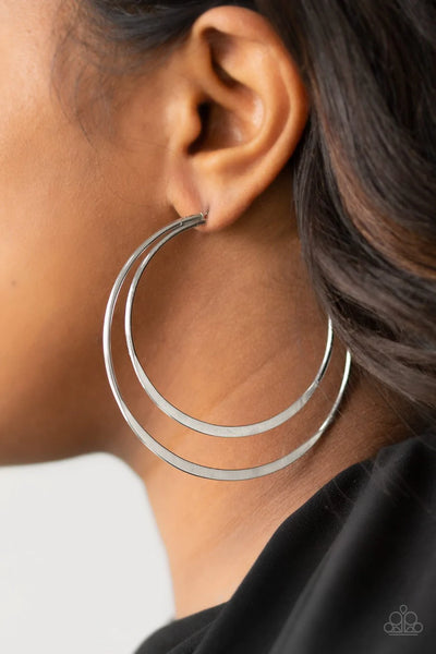 Paparazzi Last HOOP-rah - Silver Hoop Earrings