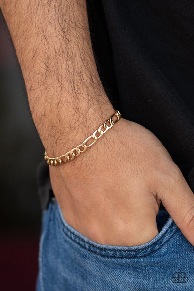 Paparazzi Roll Call - Gold Men's Bracelet