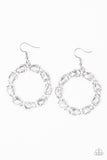 Paparazzi Ring Around The Rhinestones - White Earrings