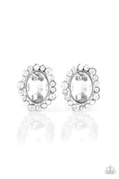 Paparazzi Hold Court - White Post Earrings