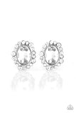 Paparazzi Hold Court - White Post Earrings
