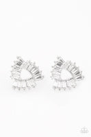 Paparazzi Renegade Shimmer - White Post Earrings