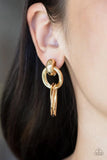Paparazzi Dynamically Linked - Gold Post Earrings