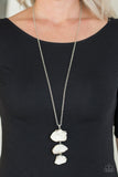 Paparazzi On The ROAM Again - White Necklace