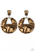 Paparazzi Let HEIR Rip! - Brown Earrings