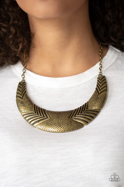 Paparazzi Geographic Goddess - Brass Necklace